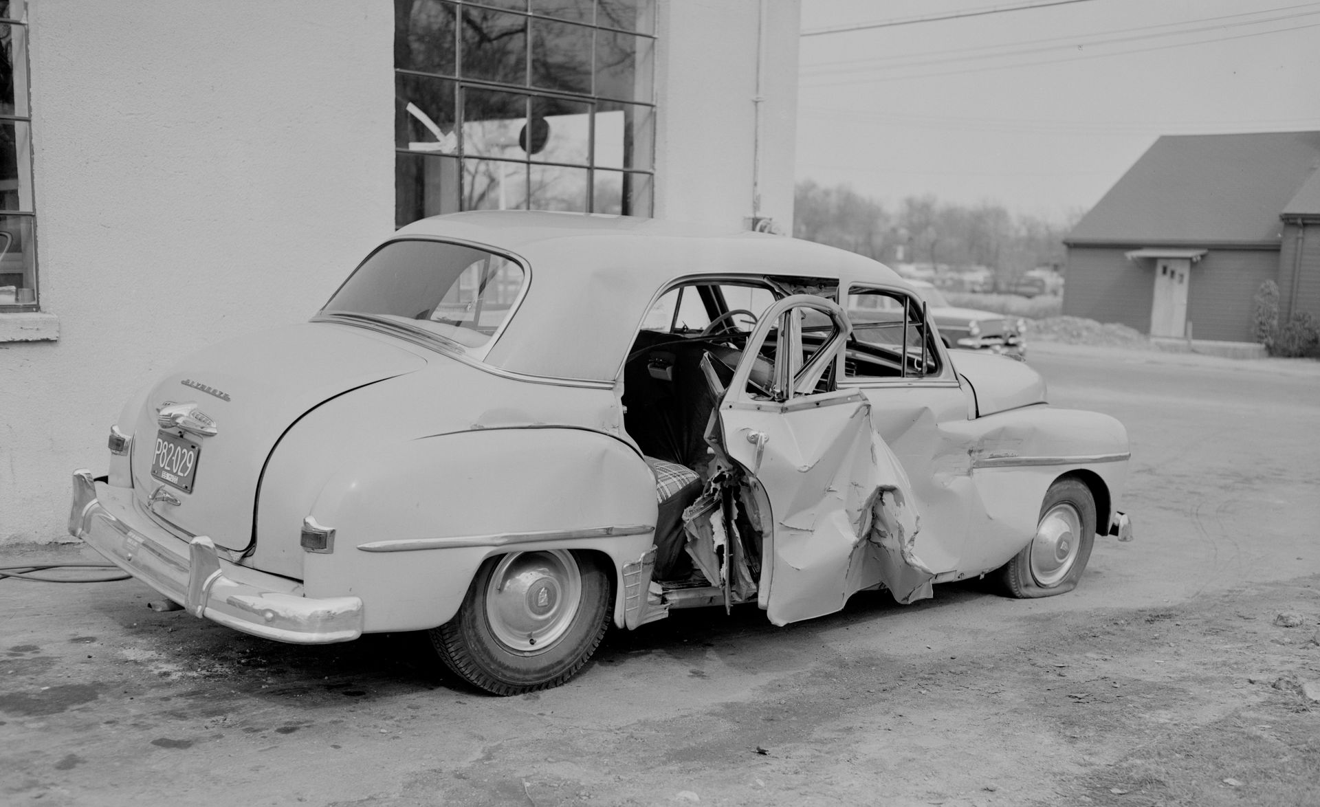 Smashed Classic Car