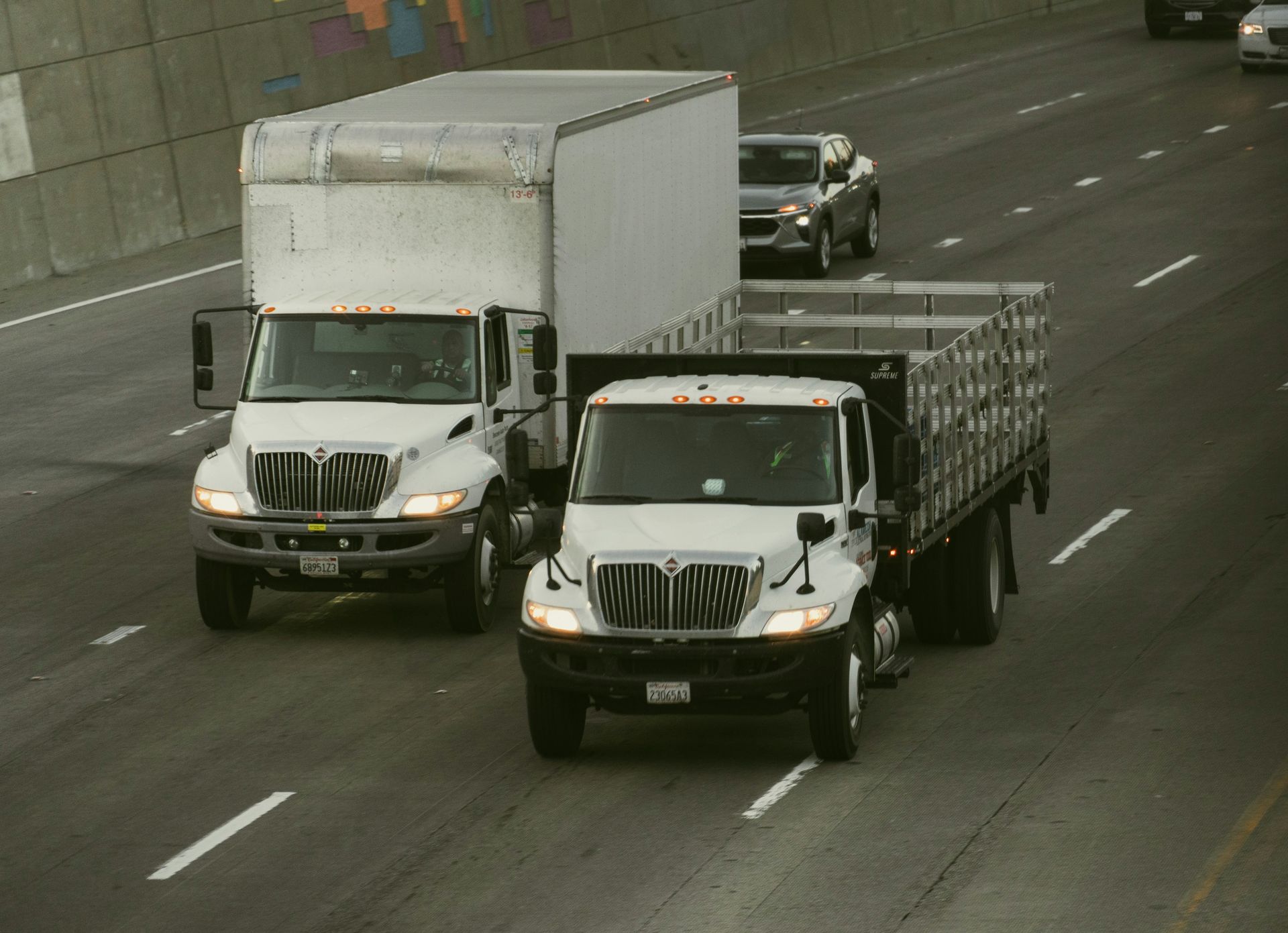 Commercial Trucks Convoy