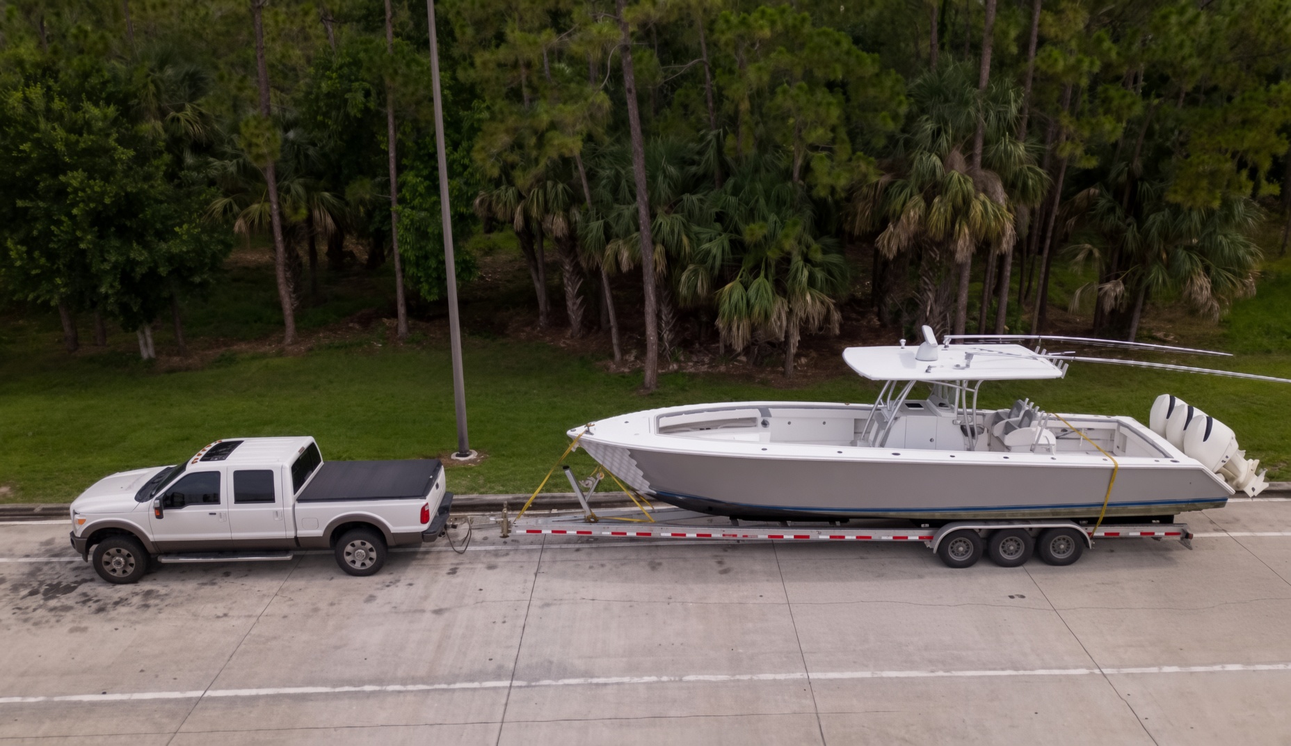 Truck Pulling a Big Boat